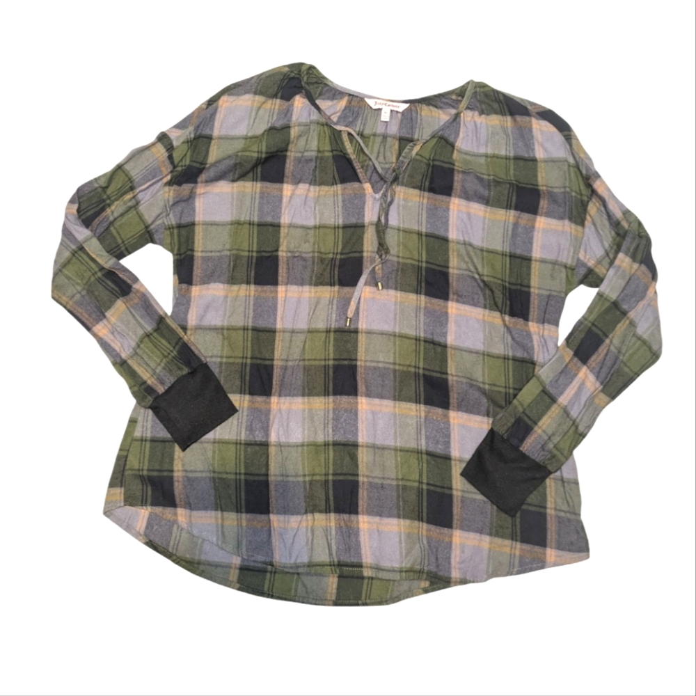 Juicy Couture Plaid Top Medium